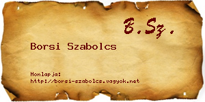 Borsi Szabolcs névjegykártya